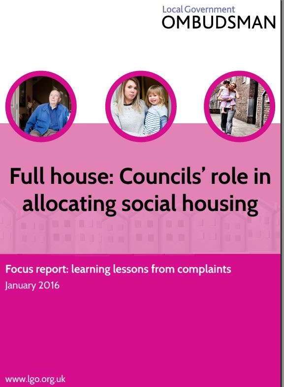 Housing allocations report front cover